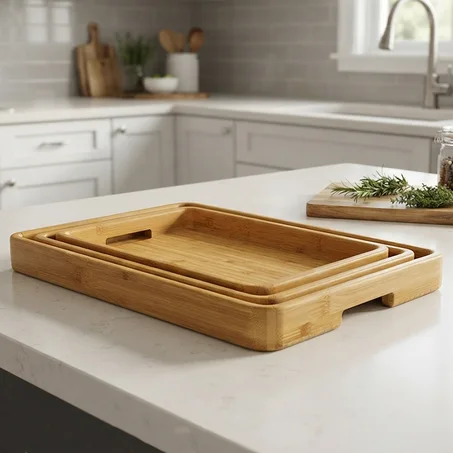 Set Plateaux de Service Bambou