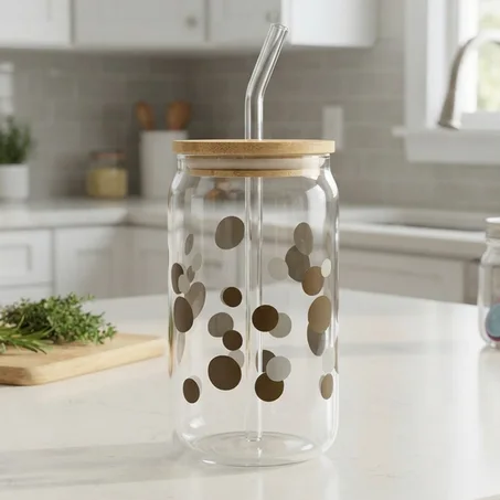 Verre avec Couvercle Bambou