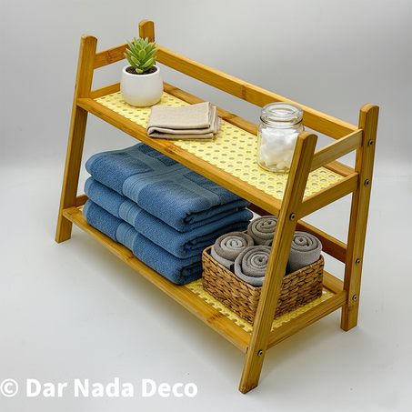 Étagère en bambou à 2 niveaux