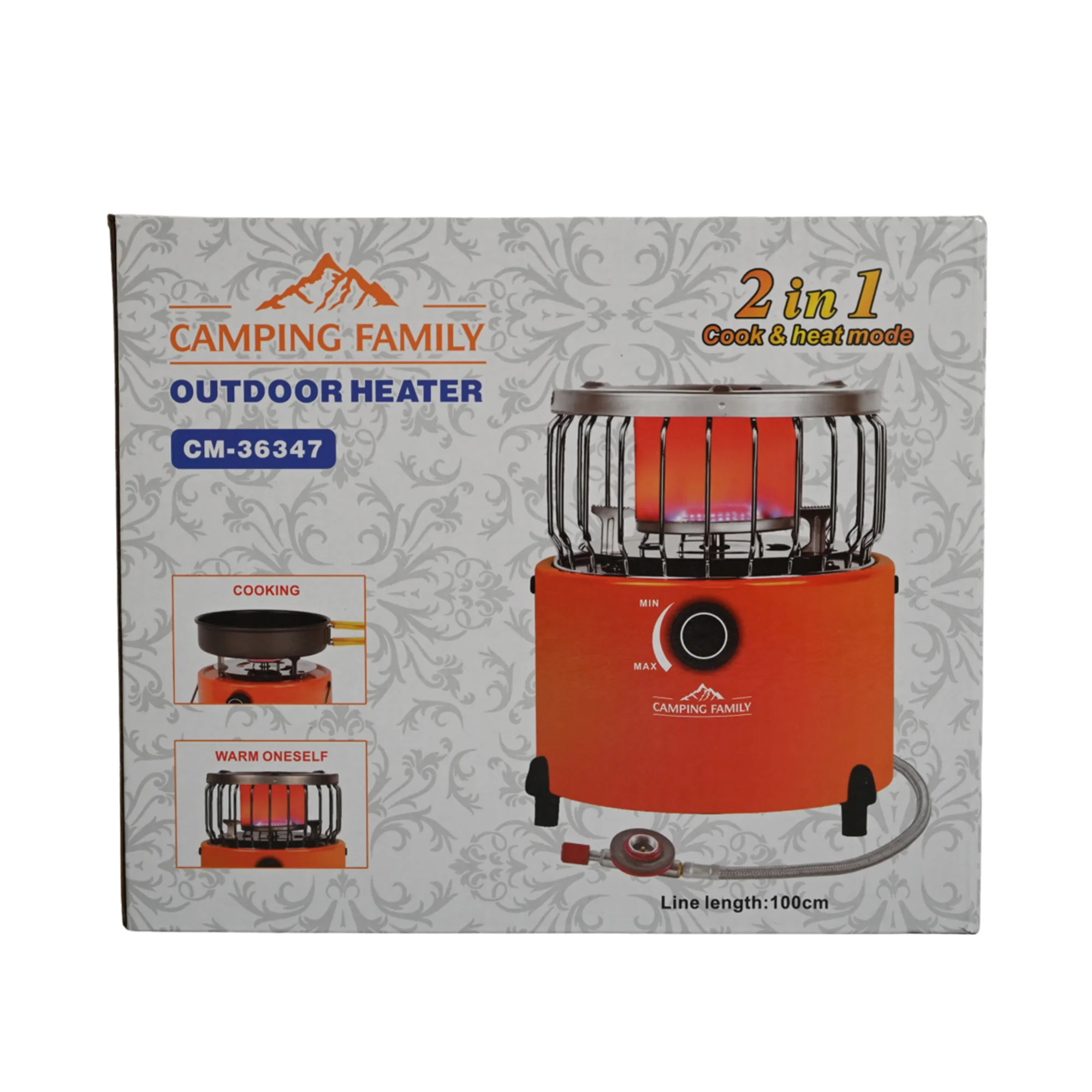 دفاية وموقد غاز بقوة 2000 واط محمول للرحلات والكشتات