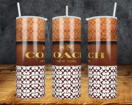 Coach 20oz Straight Tumbler Wrap (updated) | 20 oz skinny tumbler design sublimation png