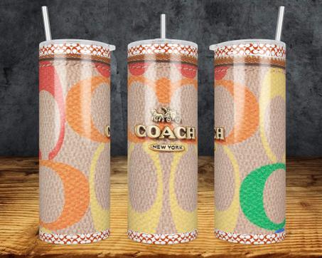 Coach 20oz Straight Tumbler Wrap (updated) | 20 oz skinny tumbler design sublimation png