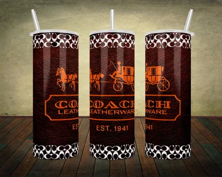 Coach 20oz Straight Tumbler Wrap (updated) | 20 oz skinny tumbler design sublimation png