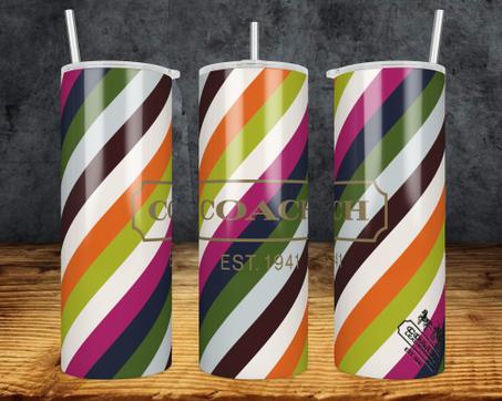 Coach 20oz Straight Tumbler Wrap (updated) | 20 oz skinny tumbler design sublimation png