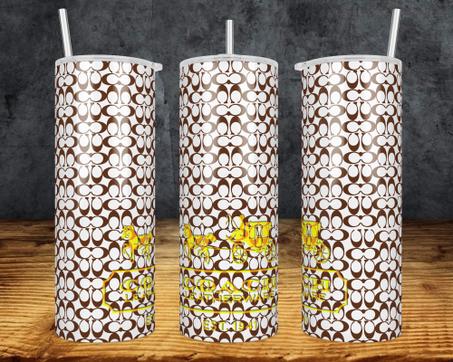 Coach 20oz Straight Tumbler Wrap (updated) | 20 oz skinny tumbler design sublimation png