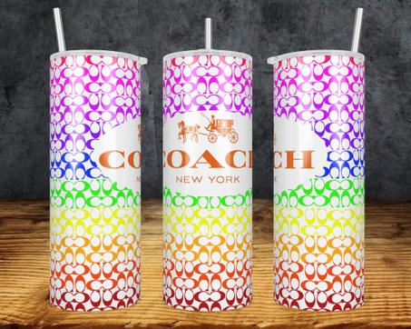 Coach 20oz Straight Tumbler Wrap (updated) | 20 oz skinny tumbler design sublimation png