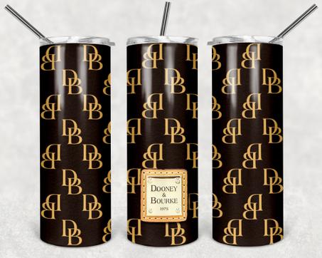 Dooney and Bourke 20 Oz skinny tumbler design sublimation PNG