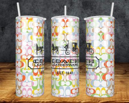 Coach 20oz Straight Tumbler Wrap (updated) | 20 oz skinny tumbler design sublimation png