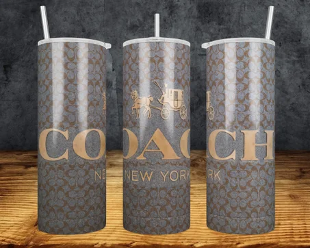 Coach 20oz Straight Tumbler Wrap (updated) | 20 oz skinny tumbler design sublimation png
