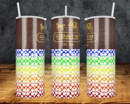 Coach 20oz Straight Tumbler Wrap (updated) | 20 oz skinny tumbler design sublimation png