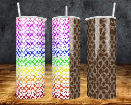 Coach 20oz Straight Tumbler Wrap (updated) | 20 oz skinny tumbler design sublimation png