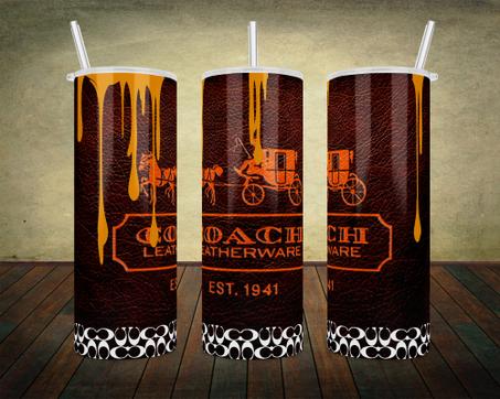 Coach 20oz Straight Tumbler Wrap (updated) | 20 oz skinny tumbler design sublimation png