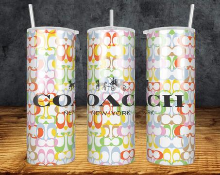 Coach 20oz Straight Tumbler Wrap (updated) | 20 oz skinny tumbler design sublimation png