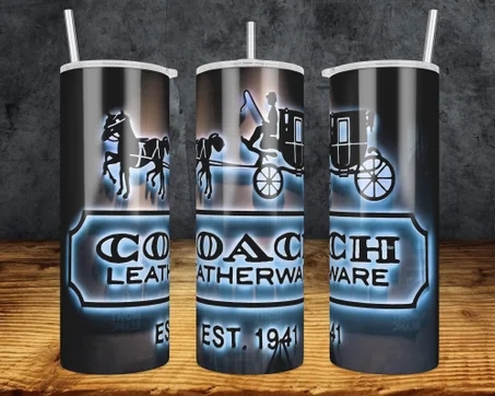 Coach 20oz Straight Tumbler Wrap (updated) | 20 oz skinny tumbler design sublimation png