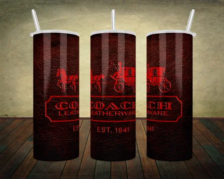 Coach 20oz Straight Tumbler Wrap (updated) | 20 oz skinny tumbler design sublimation png