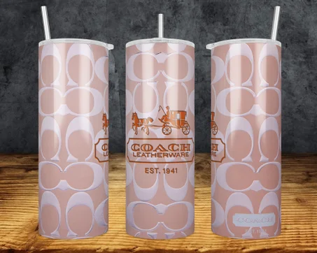 Coach 20oz Straight Tumbler Wrap (updated) | 20 oz skinny tumbler design sublimation png