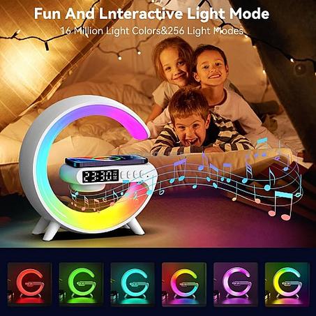 Speakers Alarm Clock,G Lamp,Wireless Charger night lights - Medium