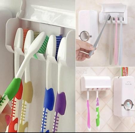 Distributeur de Dentifrice et Support de Brosse à Dents