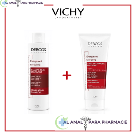 Vichy Pack Dercos Energisant Shampoing + Apres Shampoing Complément Anti-Chute 200ml