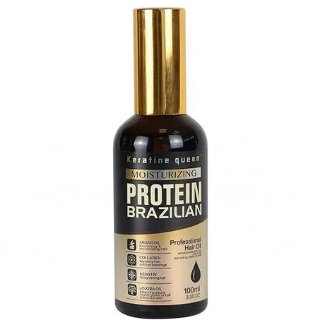 Kératine queen professionnel hair oil serum protein brazilian 100ml