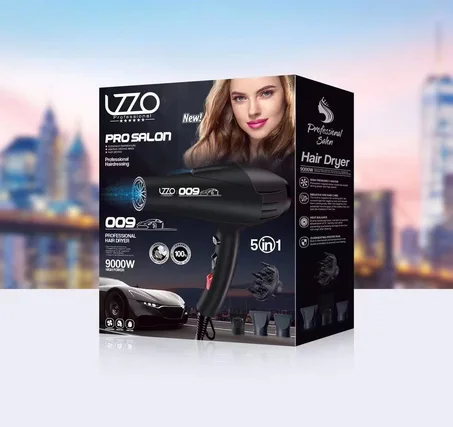 مجفف الشعر Lzzo Pro Salon 5 5 في 1 بقوة 9000 واط