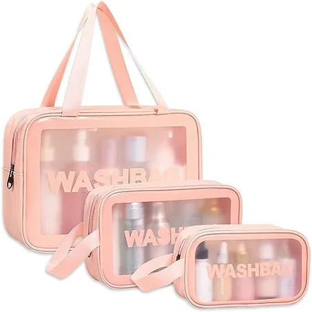 مجموعة washbag من 3 حقائب مختلفة الأحجام