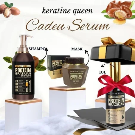 علبة بروتين برازيلي شامبو 850 مل ماسك للشعر 1000 مل سيروم 100 مل