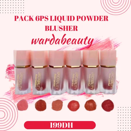 pack 6ps wardabeauty Liquid Powder Blusher