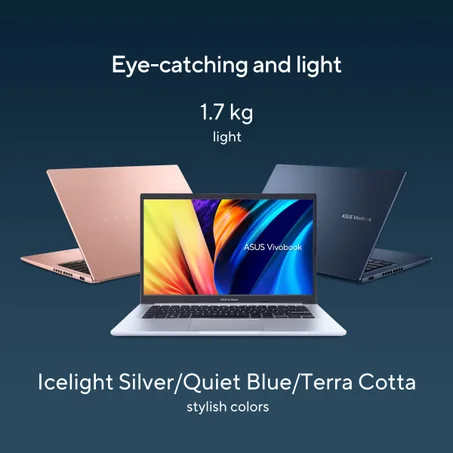 لابتوب فيفو بوك بشاشة FHD مقاس 15.6 بوصة ومعالج انتل كور i3 1215U وذاكرة رام 4 جيجابايت DDR4 وSSD سعة 256 وكاميرا HD ويندوز 11 ولوحة مفاتيح عربي إنجليزي من اسوس X1502ZA-EJ653