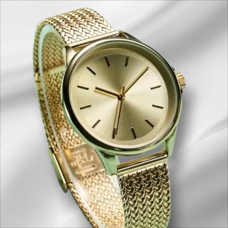 Montre à quartz pour femme en acier inoxydable élégante