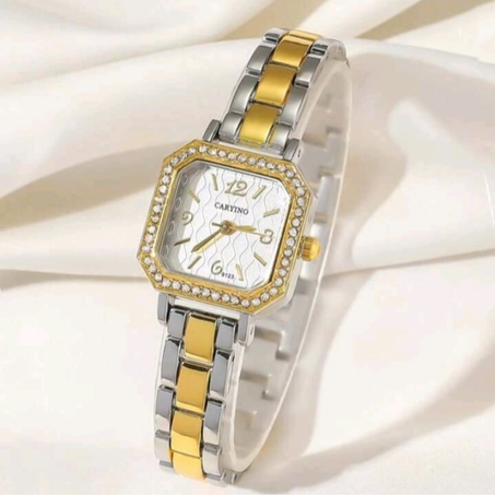 CARYINO 1 bracelet de montre carré en acier inoxydable argenté CARYINO pour femme