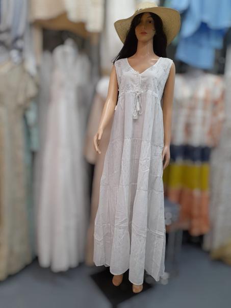 robe style india blanc