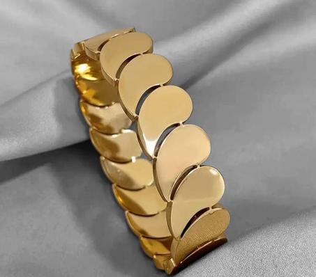 Bracelet en acier inoxydable, style glamour