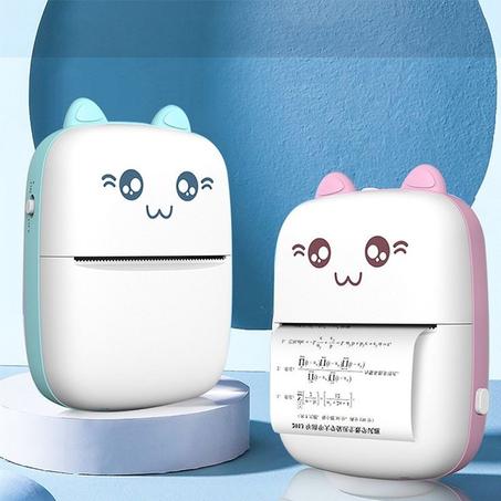 طابعة حرارية صغيرة محمولة مع لفافة ورق واحدة