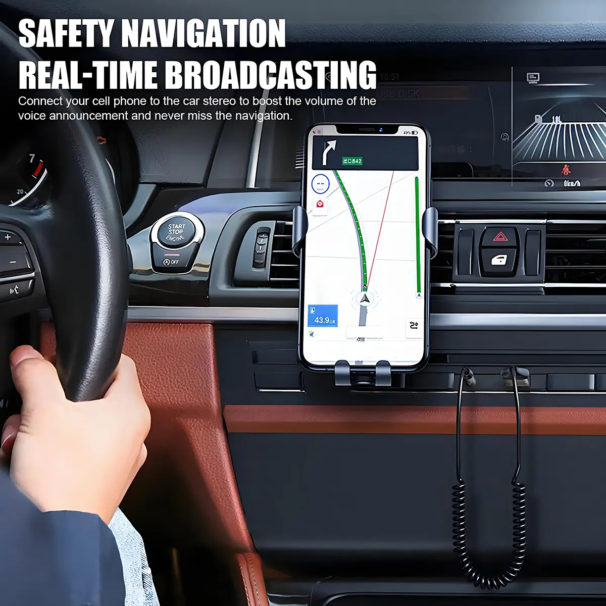 Récepteur Bluetooth de voiture, câble à dongle d'adaptateur Bluetooth Aux pour voiture 3,5 mm Jack Aux Bluetooth 5,1