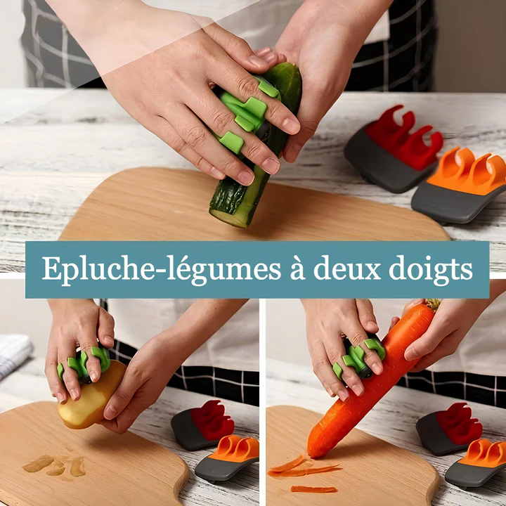 Éplucheur à Doigt Révolutionnaire – Coupez plus vite, sans effort !