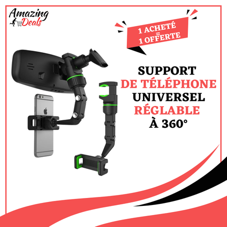 Support de Téléphone Universel Réglable À 360° Multifonctionnel (Voiture-Maison)