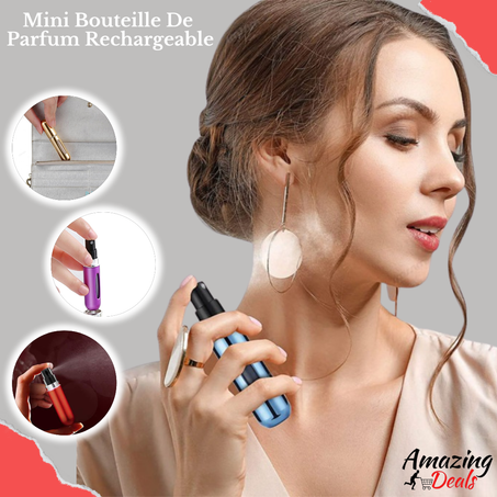Mini Bouteille De Parfum Portable Rechargeable Avec Pompe De Parfum En Spray, Conteneurs Cosmétiques Vides, Atomiseur Pour Les Voyages (12ml)