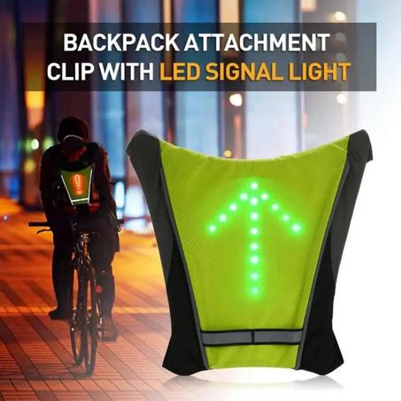 Gilet de sécurité réfléchissant avec flèche clignotante