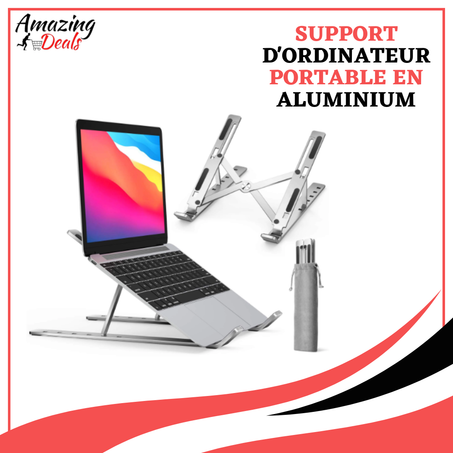 Support d'ordinateur portable en aluminium