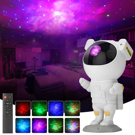 Astronaut Lamp Galaxy Star Projector Starry Sky Night Light Home Room Decoration