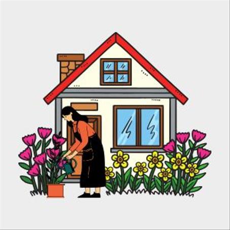 المنزل والحديقة