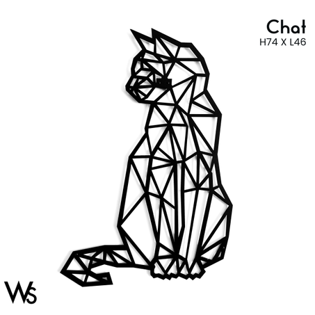 Décoration murale "Chat" en métal