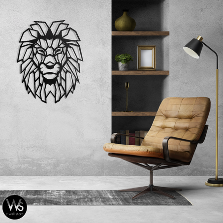 Décoration murale "Lion" en métal