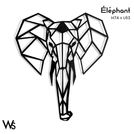 Décoration murale "Eléphant" en métal