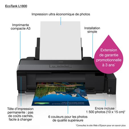 Epson EcoTank L1800 Imprimante Photo A3+ à réservoirs rechargeables