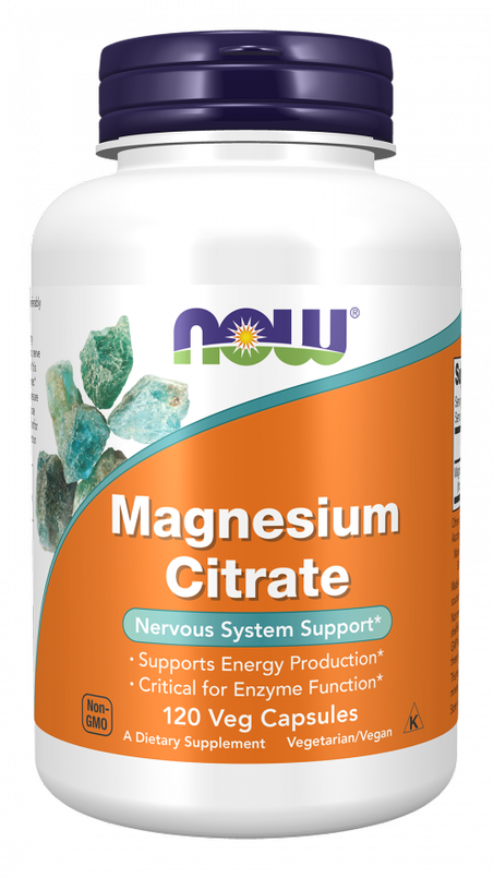 Now Magnesium Citrate 120 Capsules