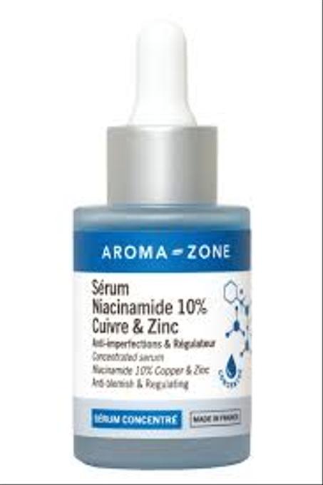 AROMA ZONE Sérum concentré Niacinamide 10%, Cuivre & Zinc, 30ml