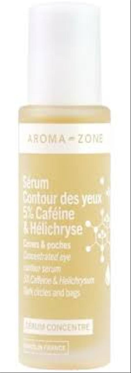 AROMA ZONE Sérum concentré Contour des yeux 5% Caféine & Hélichryse, 15ml