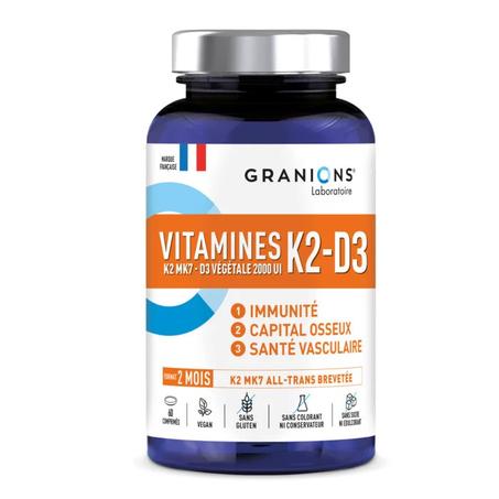 Granions Vitamines K2 D3 60 Comprimés